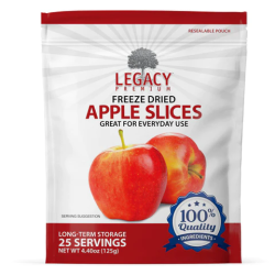 25 Serving Freeze‐Dried Apple Slices Pouch