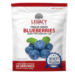 60 Serving Freeze‐Dried Blueberries Pouch