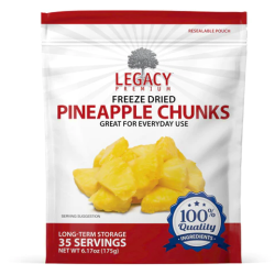 35 Serving Freeze‐Dried Pineapple Pouch