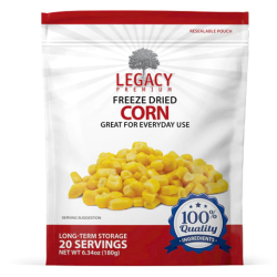 20 Serving Freeze‐Dried Corn Pouch