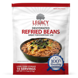 15 Serving Dehydrated Refried Beans